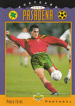 Paulo Futre Portugal Upper Deck World Cup 1994 Eng/Spa Postcard from Pasadena #307